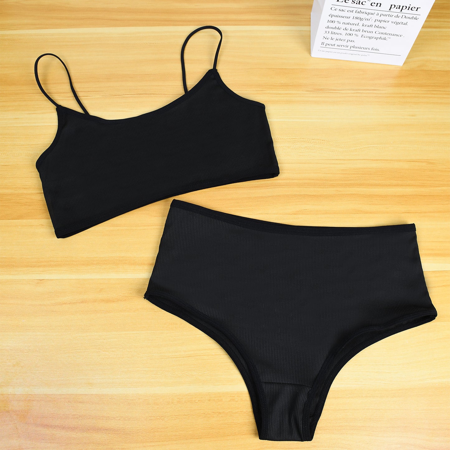 Women's 2 Piece Bra and High Waiste Underwear Set