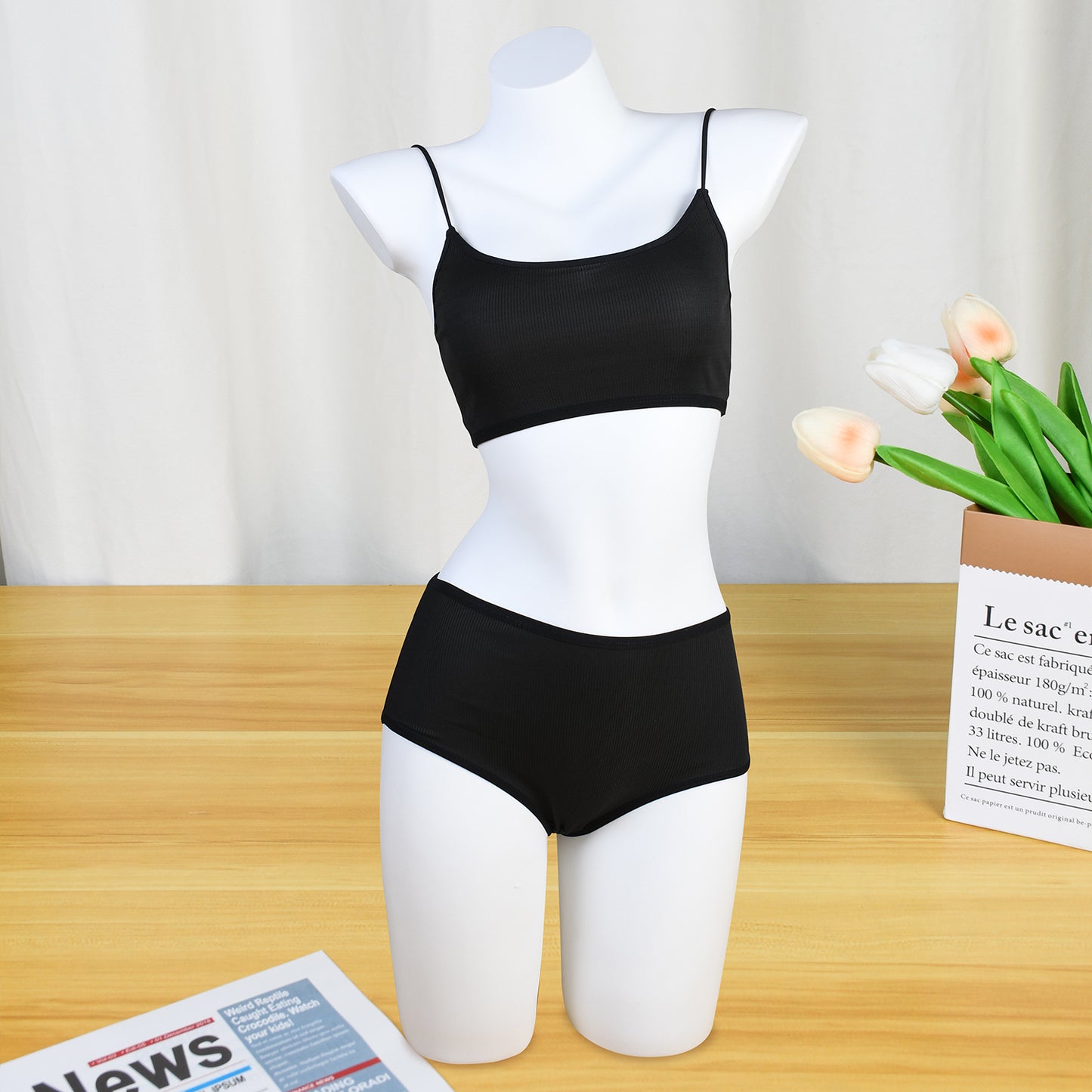 Women's 2 Piece Bra and High Waiste Underwear Set